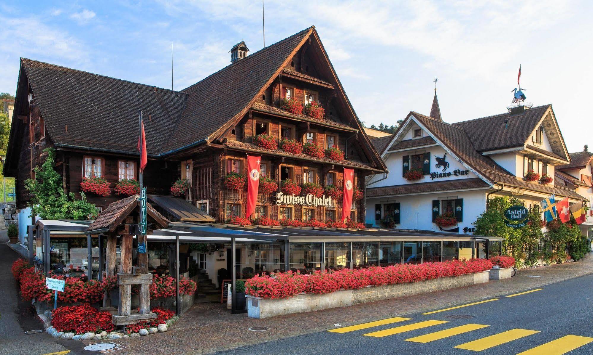 Swiss-Chalet Merlischachen - Historik Chalet-Hotel Lodge Кюснахт Экстерьер фото